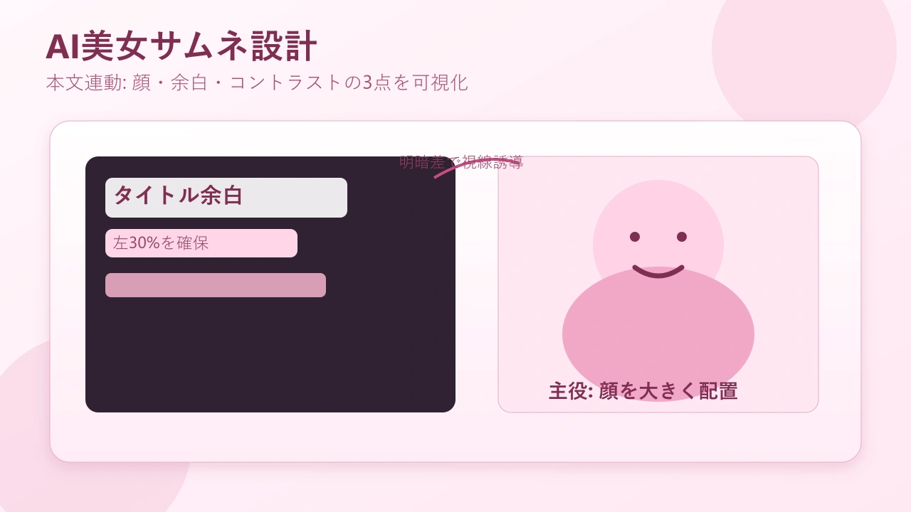 クリック率を意識したAI美女サムネ設計図