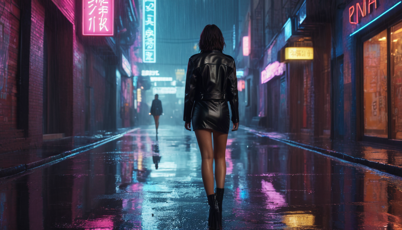 都市シチュエーションの参考イメージ（ネオン路地）