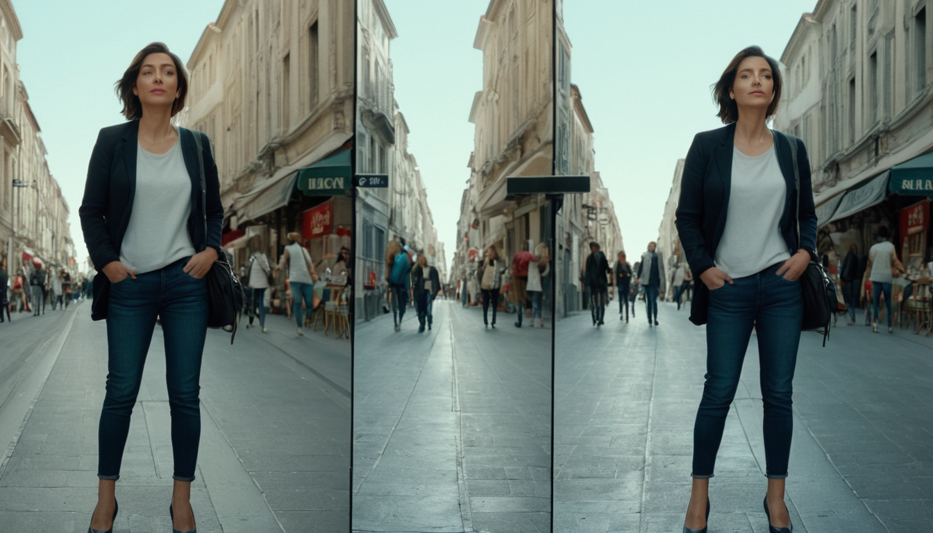 ローアングルとハイアングルの比較イメージ