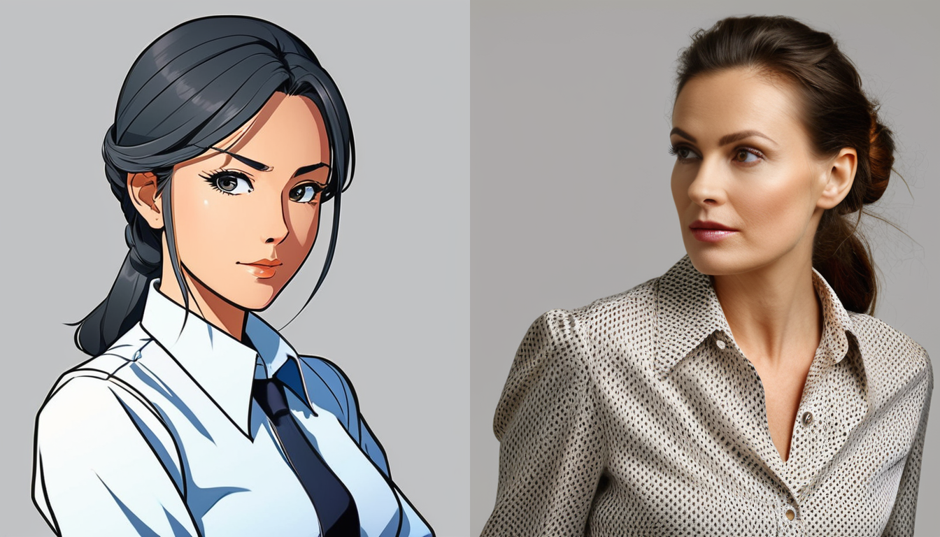 IllustriousとNoobAIの画風比較イメージ