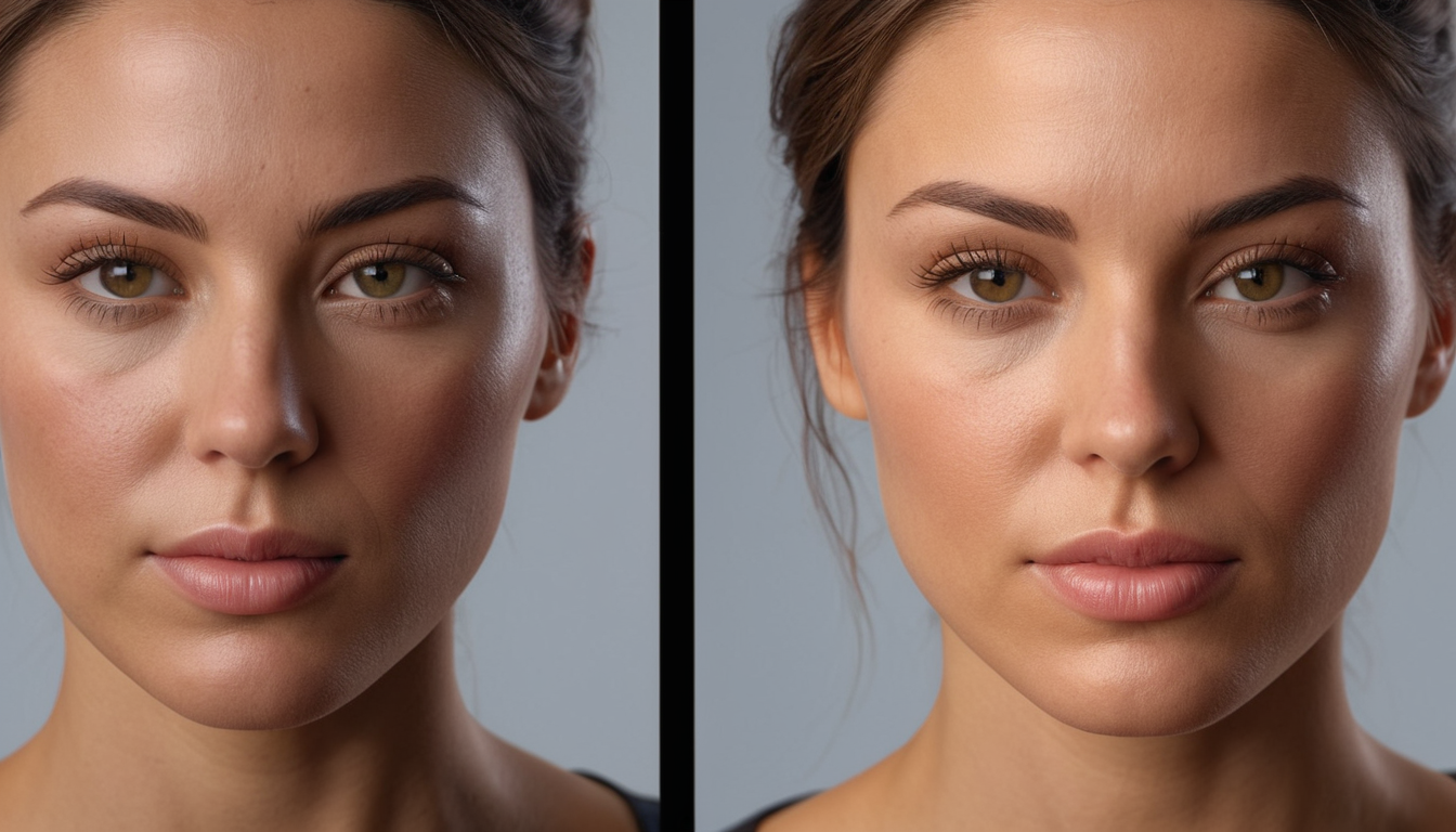 自然光とスタジオ光の比較イメージ