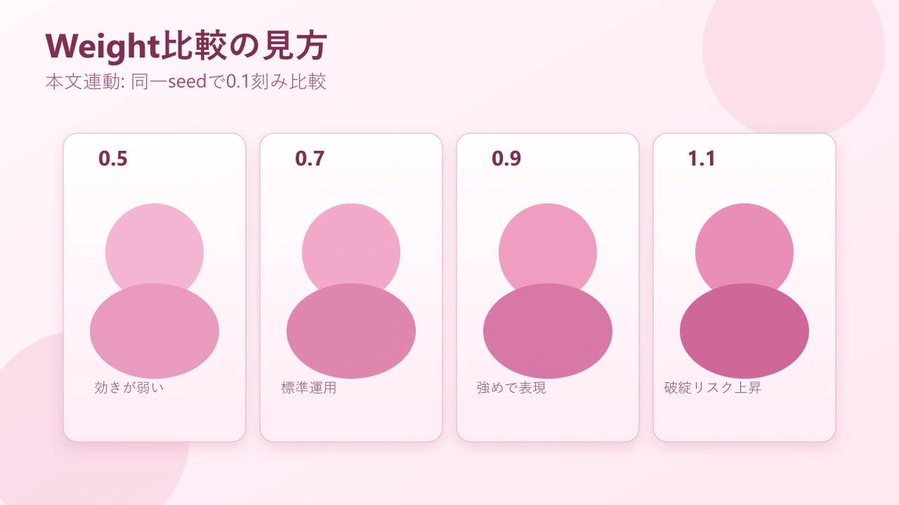 LoRA Weight比較チャート