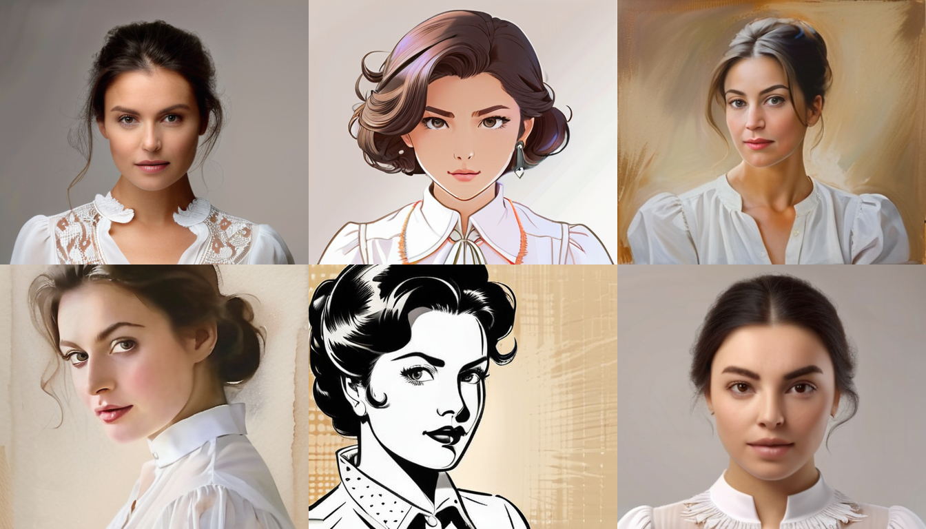 スタイルバリエーションの比較グリッド