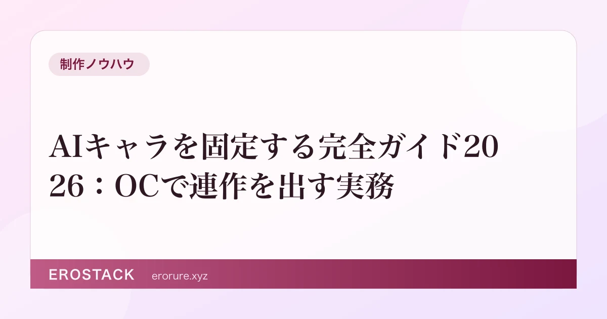 AIキャラを固定する完全ガイド2026：OCで連作を出す実務 のサムネイル